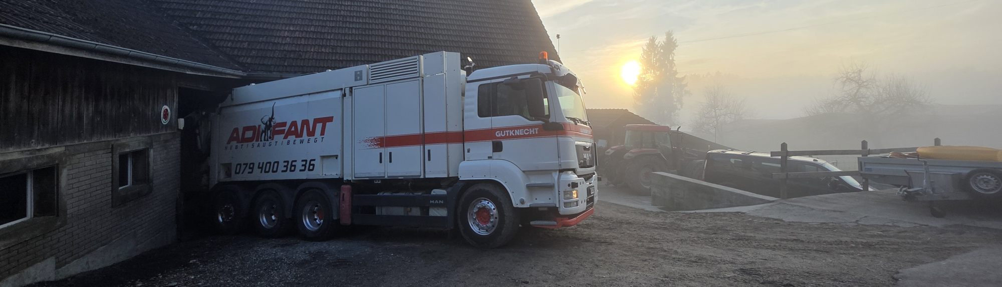 Saugbagger Adifant im Einsatz